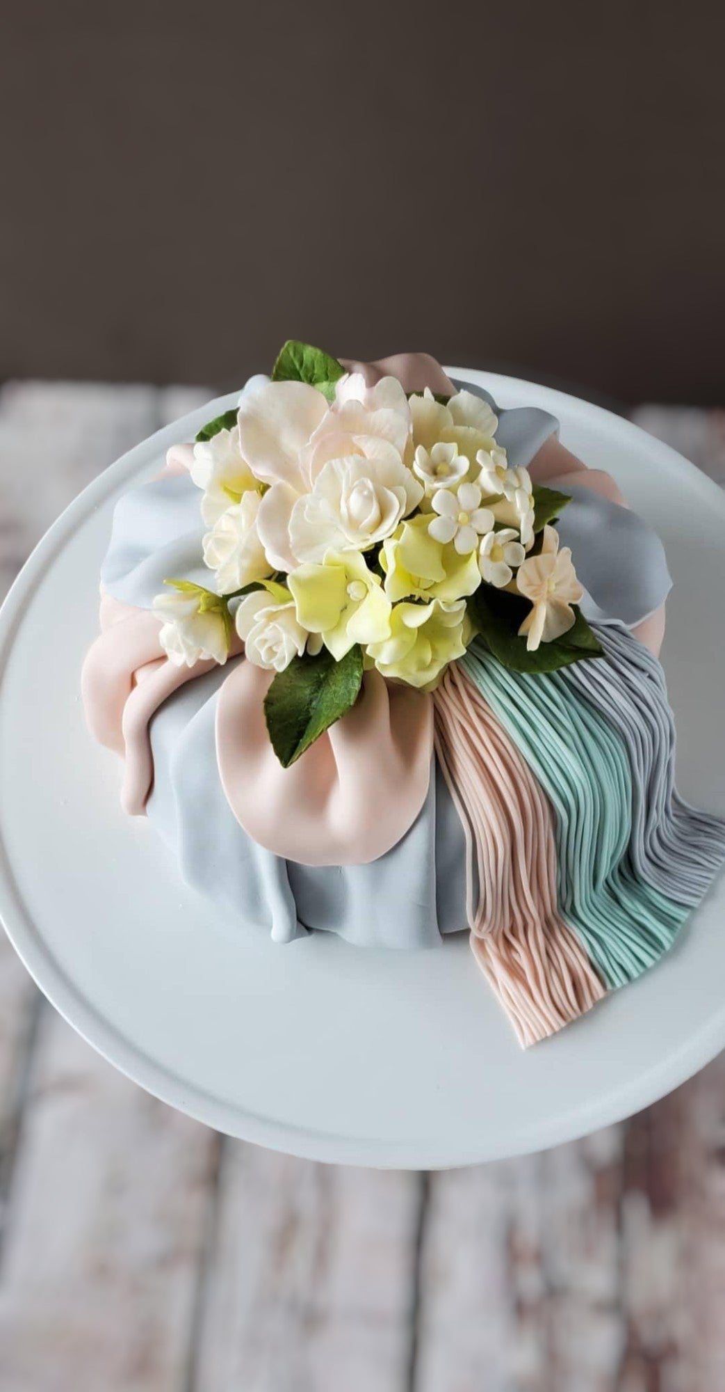 Flower Cake wrapped in cloth